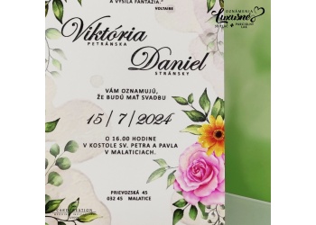 svadobne oznamenie kvetinove luxusne 3d tlac wedding greenery J20204 b