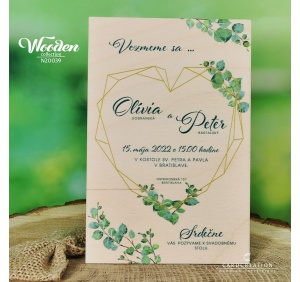 drevene svadobne oznamenia N20039