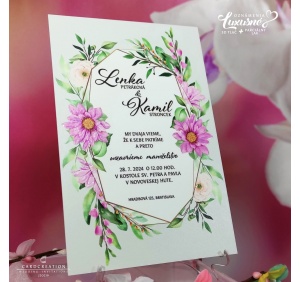 svadobne oznamenie kvetinove 3D tlac luxusne wedding J20219
