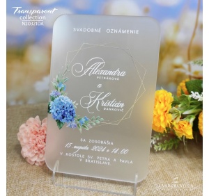 transparentne svadobne oznamenia N20321DA